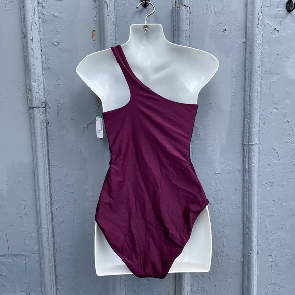 Simons BNWT Merlot  one piece cut out bathing suit, medium - Picture 7 of 7